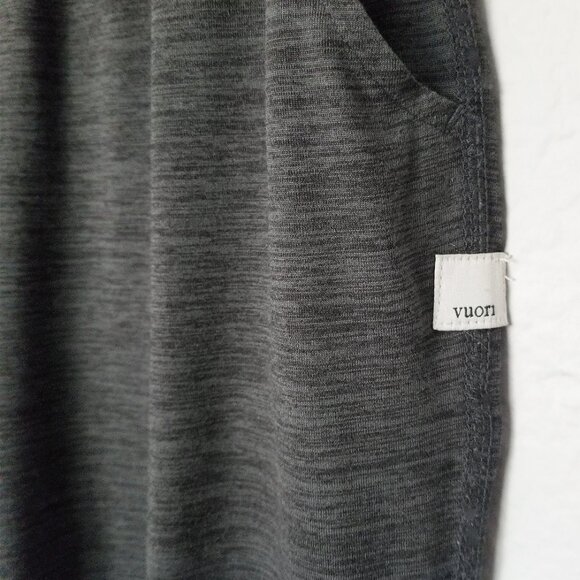 Vuori All Day Jumpsuit Charcoal Heather Short Sleeve V-Neck One Piece XS Gray - Picture 9 of 14